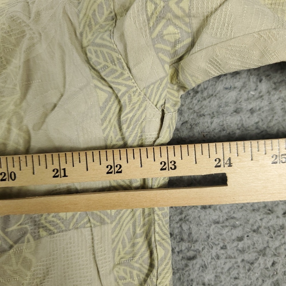 Tommy Bahama Shirt Mens Large Ivory Silk Tropical Camp Hawaiian Button Up * - Picture 7 of 8